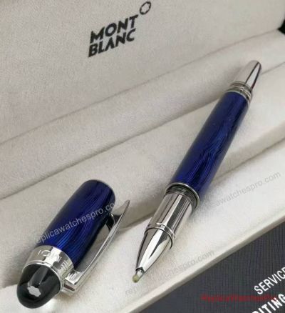 Fake Montblanc StarWalker Cool Blue Rollerball Pen Blue w/ Silver Clip